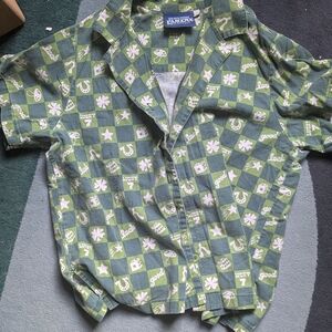 Big Bud Press Green Patterned Men's Shirt